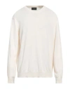 Liu •jo Man Man Sweater Ivory Size 3xl Cotton, Wool, Cashmere In White
