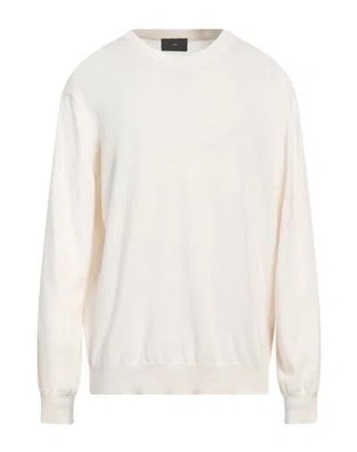 Liu •jo Man Man Sweater Ivory Size 3xl Cotton, Wool, Cashmere In White