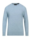 Liu •jo Man Man Sweater Light Blue Size 3xl Cotton, Polyamide In Blue