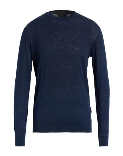 Liu •jo Man Man Sweater Midnight Blue Size M Linen, Cotton