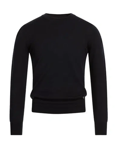 Liu •jo Man Man Sweater Midnight Blue Size S Wool In Black