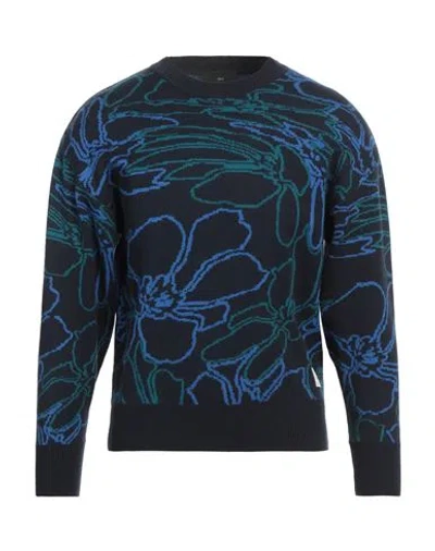 Liu •jo Man Man Sweater Midnight Blue Size Xl Viscose, Polyester, Polyamide