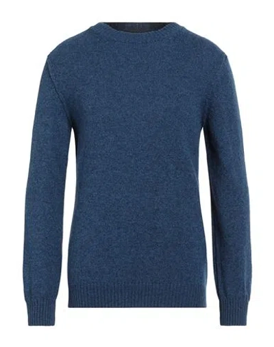 Liu •jo Man Man Sweater Navy Size M Wool, Polyamide In Navy Blue