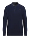 Liu •jo Man Man Sweater Navy Size M Cotton In Navy Blue