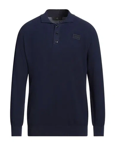 Liu •jo Man Man Sweater Navy Size M Cotton In Navy Blue