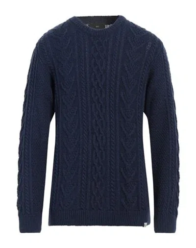 Liu •jo Man Man Sweater Navy Size Xl Wool, Polyamide In Navy Blue