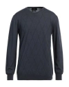 Liu •jo Man Man Sweater Navy Size 3xl Virgin Wool In Navy Blue
