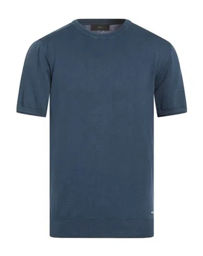 Liu •jo Man Man Sweater Navy Size L Cotton In Blue