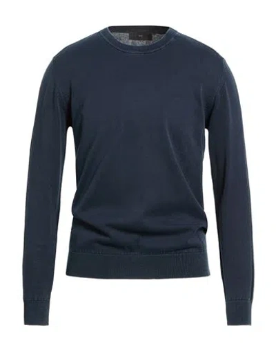 Liu •jo Man Man Sweater Navy Size M Cotton In Blue