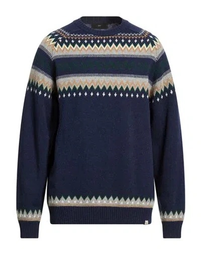 Liu •jo Man Man Sweater Navy Size Xl Wool, Polyamide In Blue