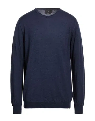 Liu •jo Man Man Sweater Navy Size Xxxl Virgin Wool In Blue