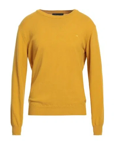 Liu •jo Man Man Sweater Marigold Size L Cotton, Wool, Cashmere In Yellow