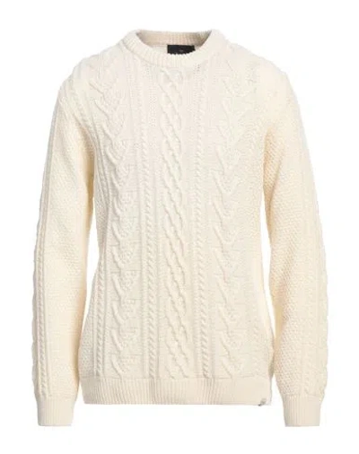 Liu •jo Man Man Sweater Off White Size L Wool, Polyamide In Off White
