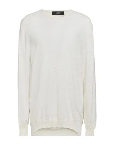 Liu •jo Man Man Sweater Off White Size Xxl Cotton, Linen