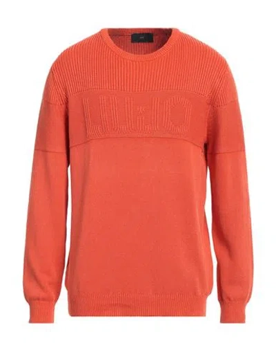 Liu •jo Man Man Sweater Orange Size 3xl Cotton