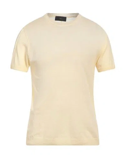 Liu •jo Man Man Sweater Pastel Yellow Size Xxl Linen, Cotton