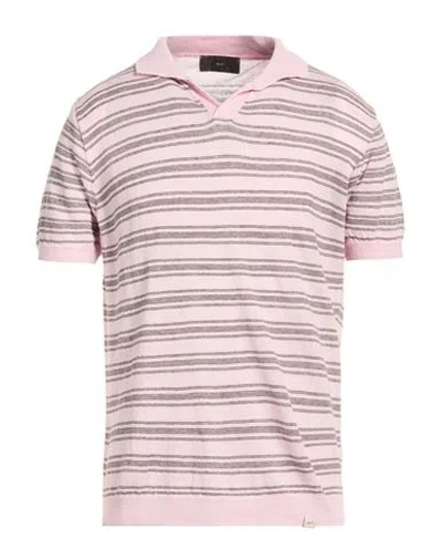 Liu •jo Man Man Sweater Pink Size L Linen, Cotton In Multi