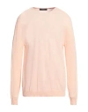 Liu •jo Man Man Sweater Salmon Pink Size Xl Cotton, Linen In Salmon Pink