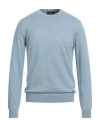 Liu •jo Man Man Sweater Sky Blue Size L Cotton, Cashmere