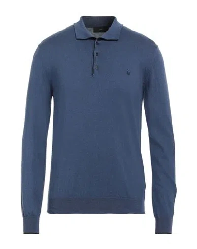 Liu •jo Man Man Sweater Slate Blue Size M Cotton, Cashmere In Blue
