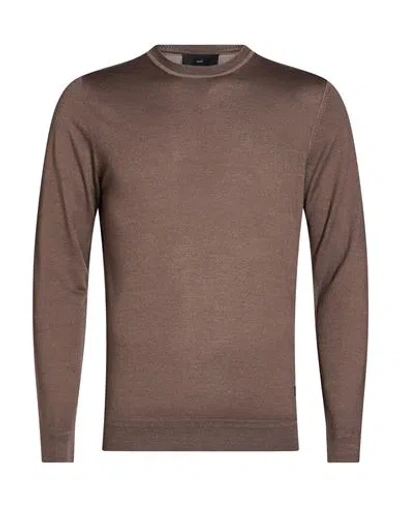 Liu •jo Man Man Sweater Taupe Size Xl Merino Wool In Gray