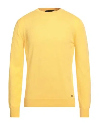 Liu •jo Man Man Sweater Yellow Size M Cotton, Cashmere
