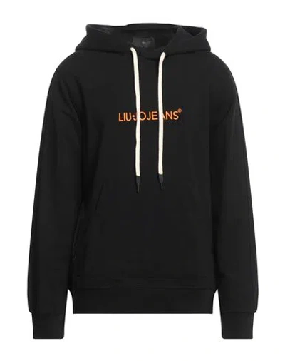 Liu •jo Man Man Sweatshirt Black Size L Cotton, Elastane In Black