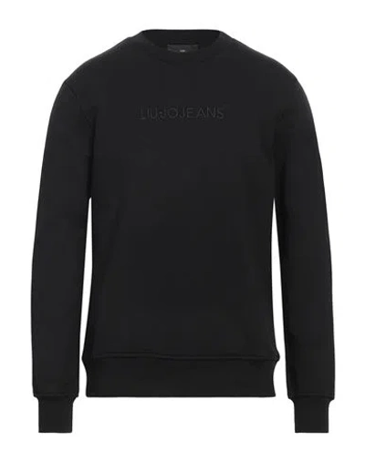 Liu •jo Man Man Sweatshirt Black Size Xl Cotton, Elastane