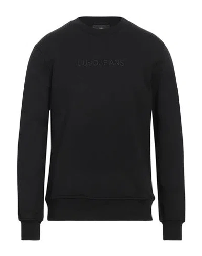 Liu •jo Man Man Sweatshirt Black Size M Cotton, Elastane In Black