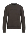 Liu •jo Man Man Sweatshirt Dark Brown Size M Cotton, Elastane
