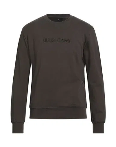 Liu •jo Man Man Sweatshirt Dark Brown Size M Cotton, Elastane In Brown