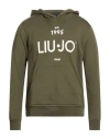 Liu •jo Man Man Sweatshirt Military Green Size L Cotton In Brown
