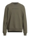 Liu •jo Man Man Sweatshirt Military Green Size Xl Cotton, Elastane