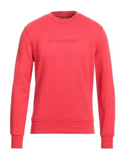 Liu •jo Man Man Sweatshirt Red Size L Cotton, Elastane