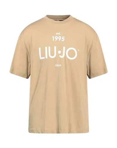 Liu •jo Man Man T-shirt Beige Size L Cotton In Brown