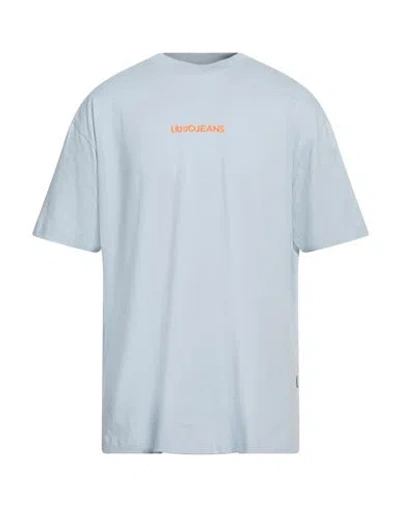 Liu •jo Man Man T-shirt Sky Blue Size Xl Cotton, Elastane
