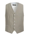 Liu •jo Man Man Tailored Vest Khaki Size M Cotton, Linen In Beige