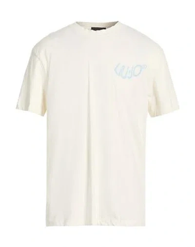 Liu •jo Man Man T-shirt Cream Size Xxl Cotton In White