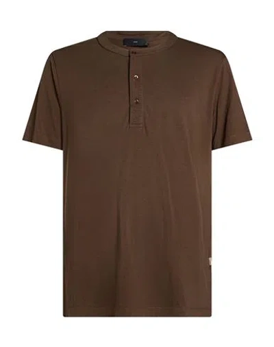 Liu •jo Man Man T-shirt Dark Brown Size L Lyocell, Cotton