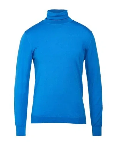 Liu •jo Man Man Turtleneck Azure Size Xl Virgin Wool In Blue