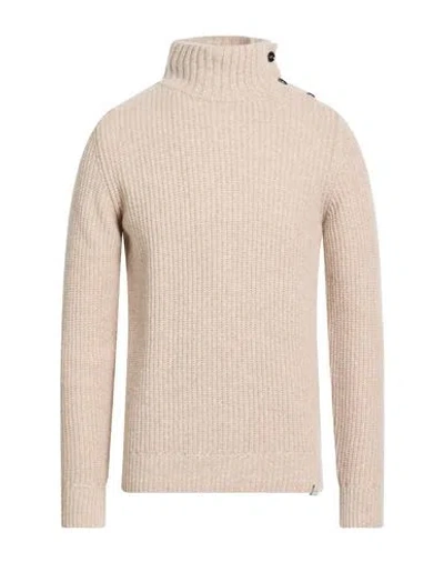Liu •jo Man Man Turtleneck Beige Size Xxl Wool, Polyamide In Neutral
