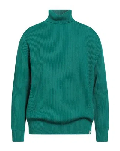 Liu •jo Man Man Turtleneck Emerald Green Size Xxl Acrylic, Virgin Wool