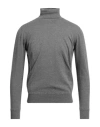 Liu •jo Man Man Turtleneck Grey Size Xxl Cotton, Polyester, Wool