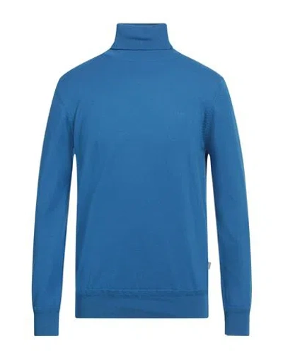 Liu •jo Man Man Turtleneck Light Blue Size L Cotton, Polyester, Wool
