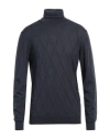 Liu •jo Man Man Turtleneck Navy Size 3xl Virgin Wool In Navy Blue