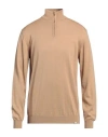 Liu •jo Man Man Turtleneck Sand Size Xxl Merino Wool, Acrylic In Beige