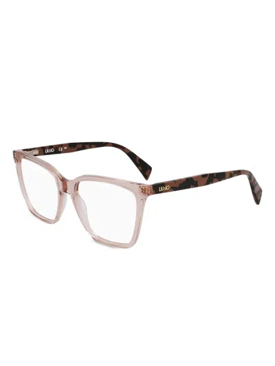 Liu •jo Marbled-pattern Glasses In Brown