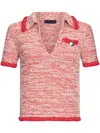 Liu •jo Red Knit Polo Shirt In Red
