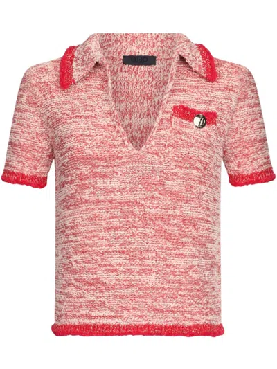 Liu •jo Red Knit Polo Shirt