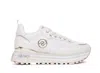 Liu •jo White Maxi Wander Sneakers In Mesh Ivory
